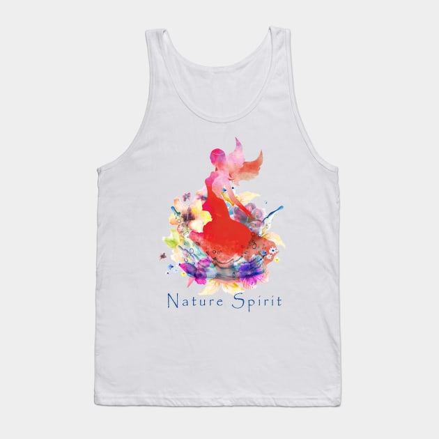 Nature Spirit- red Tank Top by clothed_in_kindness